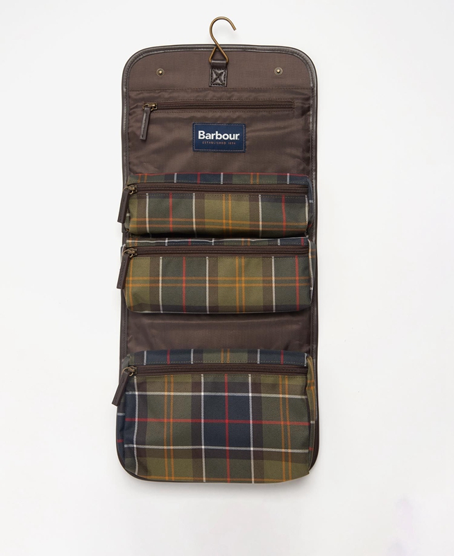 Bolsas Barbour Tartan Hanging Washbag Hombre Multicolor | 826713-COS