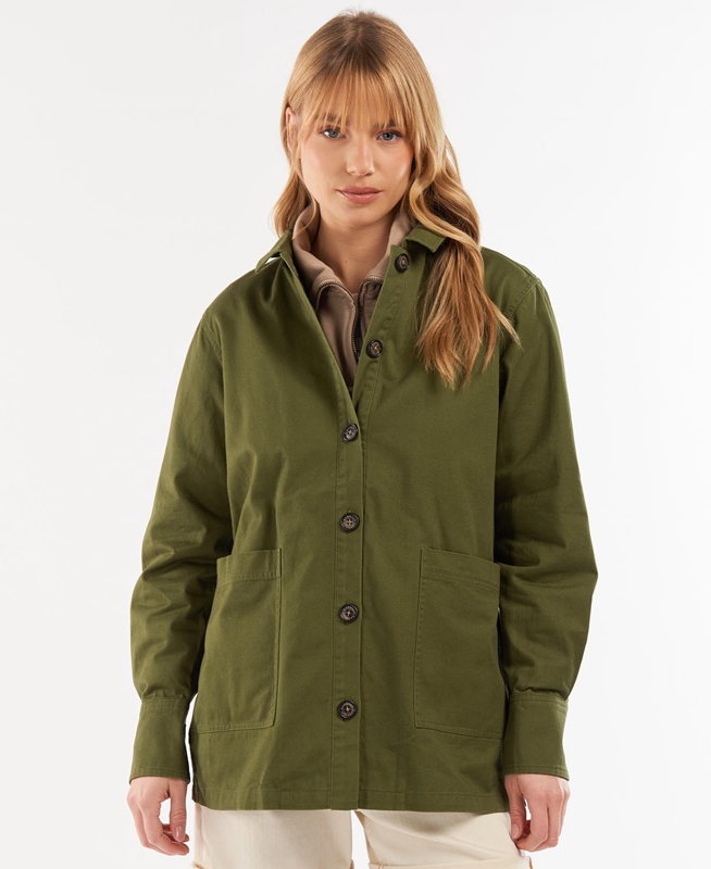 Camisas Barbour Explorer Marley Overshirt Mujer Verde Oliva | 815293-ZWK