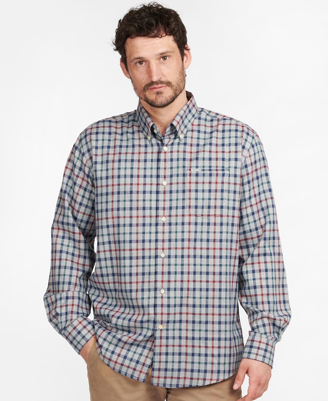 Camisas Barbour Hemd Coll Thermo Hombre Grises | 860912-ABO