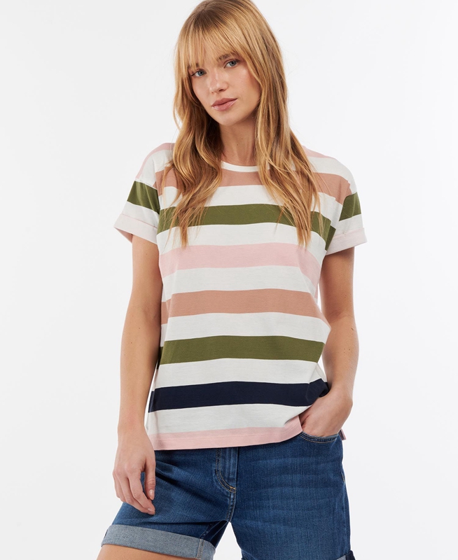 Camiseta Barbour Lyndale Top Mujer Multicolor | 673904-DNZ