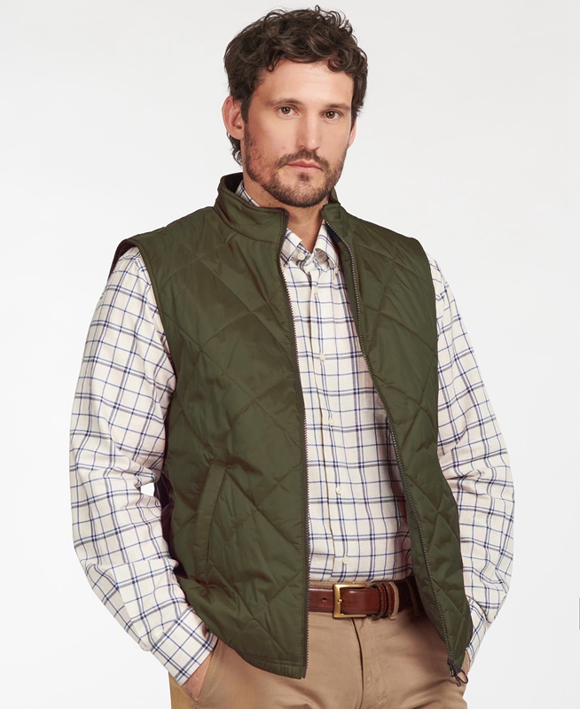 Chalecos Barbour Finn Hombre Verdes | 983172-YLH