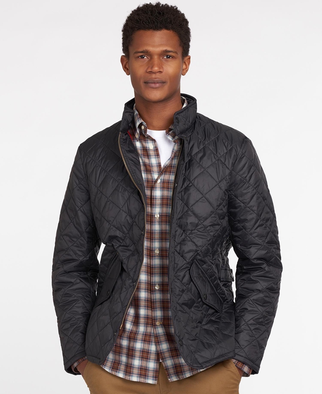 Chaqueta Acolchada Barbour Flyweight Chelsea Hombre Negros | 428360-TKP