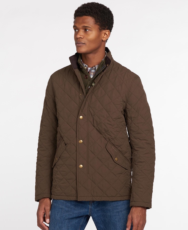 Chaqueta Acolchada Barbour Shoveler Hombre Verdes | 715346-RSU