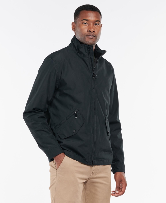 Chaqueta Impermeable Barbour Summer Chelsea Hombre Negros | 061574-UJV