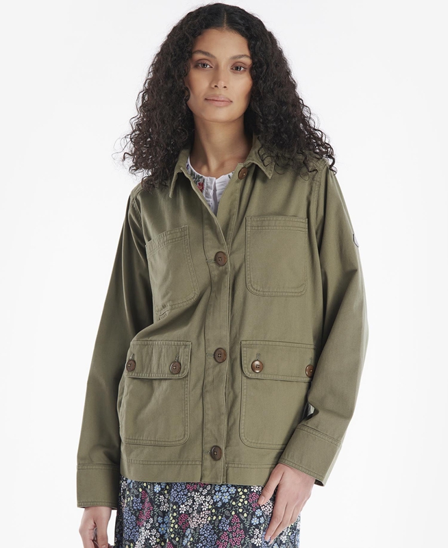 Chaquetas Casuales Barbour Coltsfoot Mujer Verde Oliva | 934160-ONZ