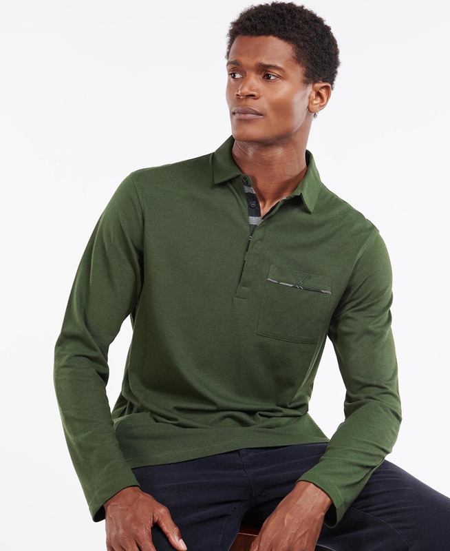 Polo shirts Barbour Adie Long Sleeve Hombre Verdes | 157246-JRS