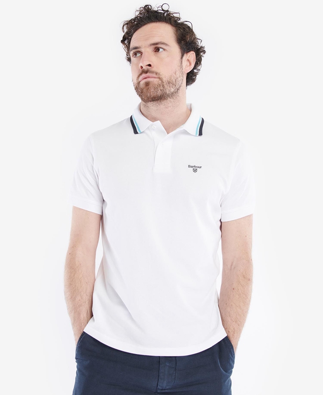 Polo shirts Barbour Otterburn Hombre Blancos | 347158-QKN