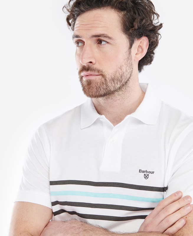 Polo shirts Barbour Silsden Hombre Blancos | 326879-NXZ