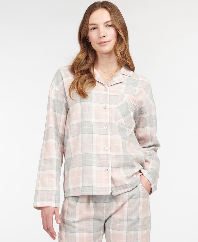 Ropa De Dormir Barbour Schlafanzug-Set Ellery Mujer Rosas | 269017-BJD