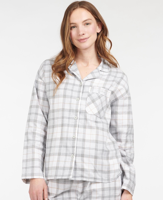 Ropa De Dormir Barbour Schlafanzug-Set Ellery Mujer Grises | 428190-ICE