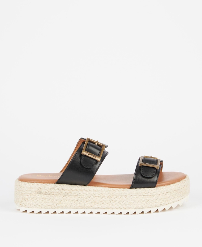 Sandalias Barbour Amelda Mujer Negros | 218754-JFK