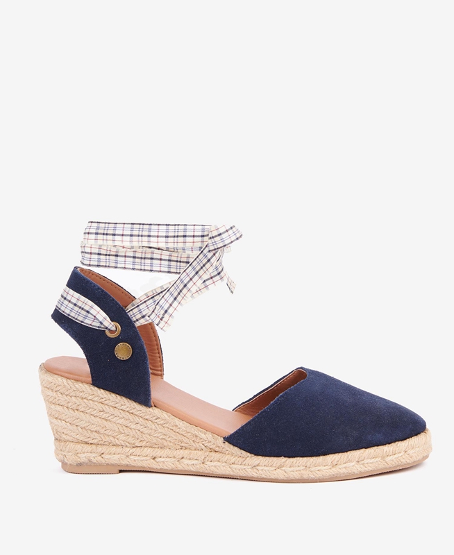 Sandalias Barbour Whitney Wedge Mujer Azules | 174089-IPH