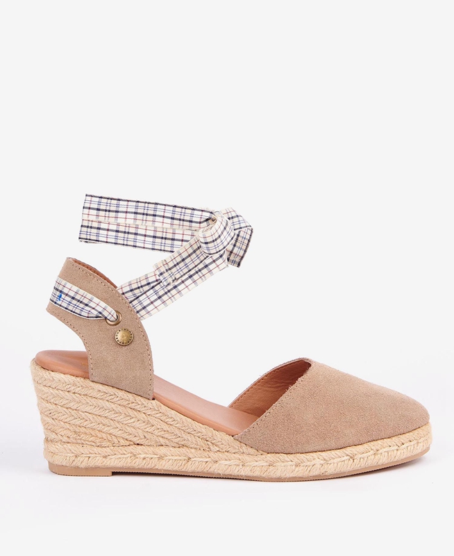 Sandalias Barbour Whitney Wedge Mujer Marrom | 864795-ZXW