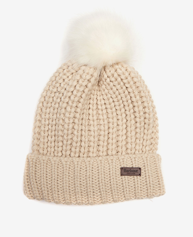 Sombreros Barbour Beanie Saltburn Mujer Beige | 478039-PZT