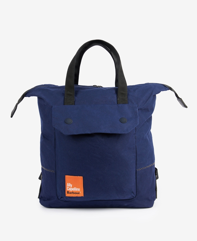 Bolsas Barbour x Ally Capellino Ben Backpack Hombre Azul Marino | 157623-XWJ