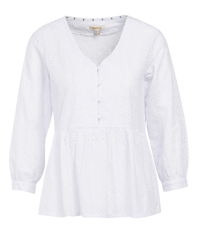 Camisas Barbour Bindweed Top Mujer Blancos | 218509-YNB