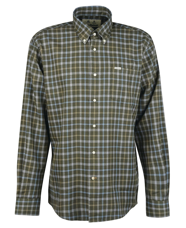 Camisas Barbour Coll Thermo Hombre Verde Oliva | 809632-AVW