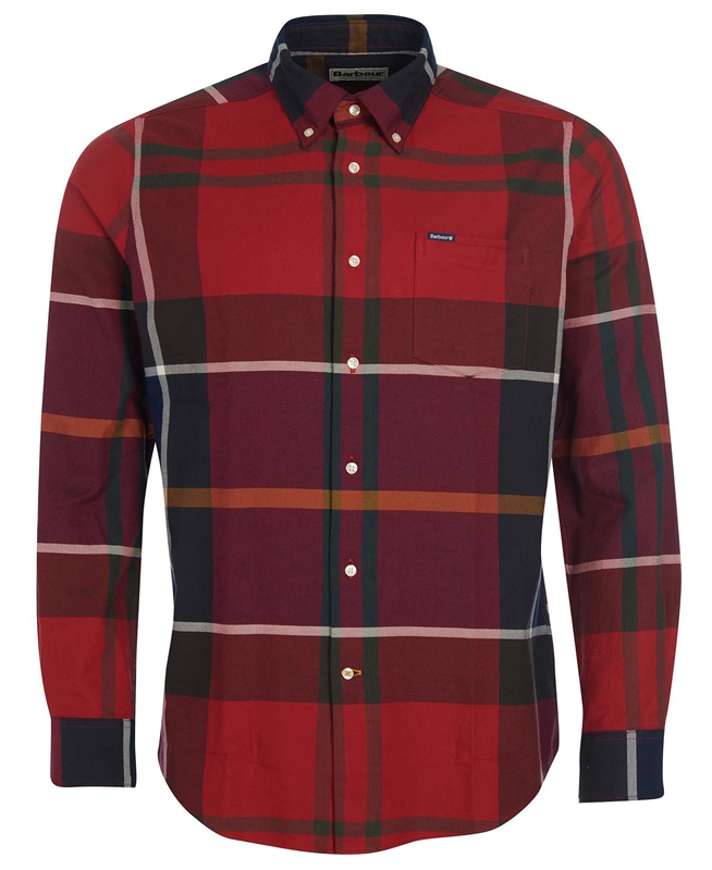 Camisas Barbour Hemd Dunoon Taillored Hombre Rojos | 673410-QGC