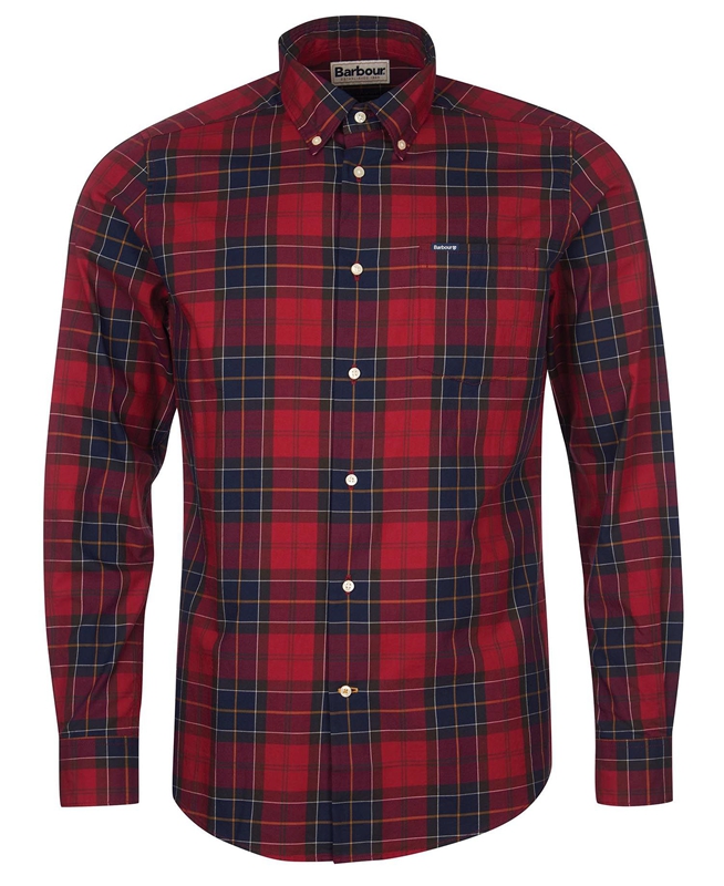 Camisas Barbour Hemd Wetheram Tailored Hombre Rojos | 420951-PXU