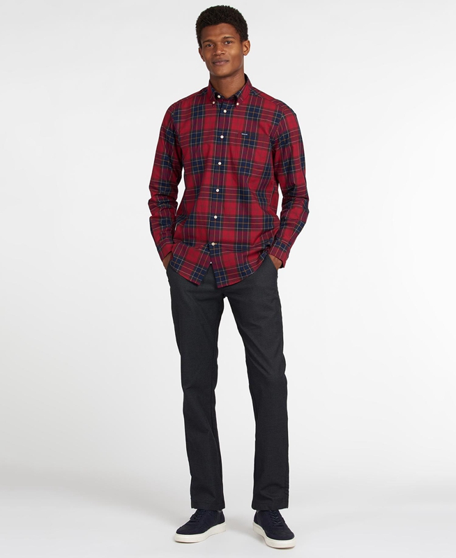 Camisas Barbour Hemd Wetheram Tailored Hombre Rojos | 420951-PXU