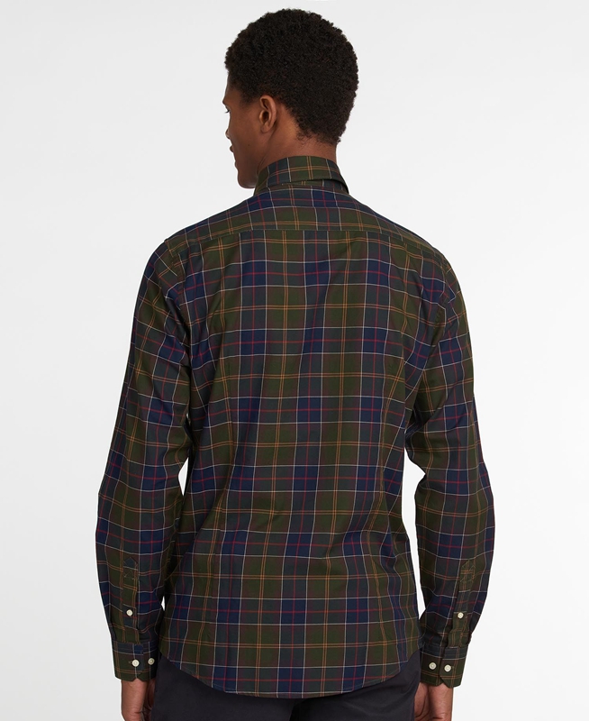 Camisas Barbour Hemd Wetheram Tailored Hombre Verde Oliva | 658794-EDK