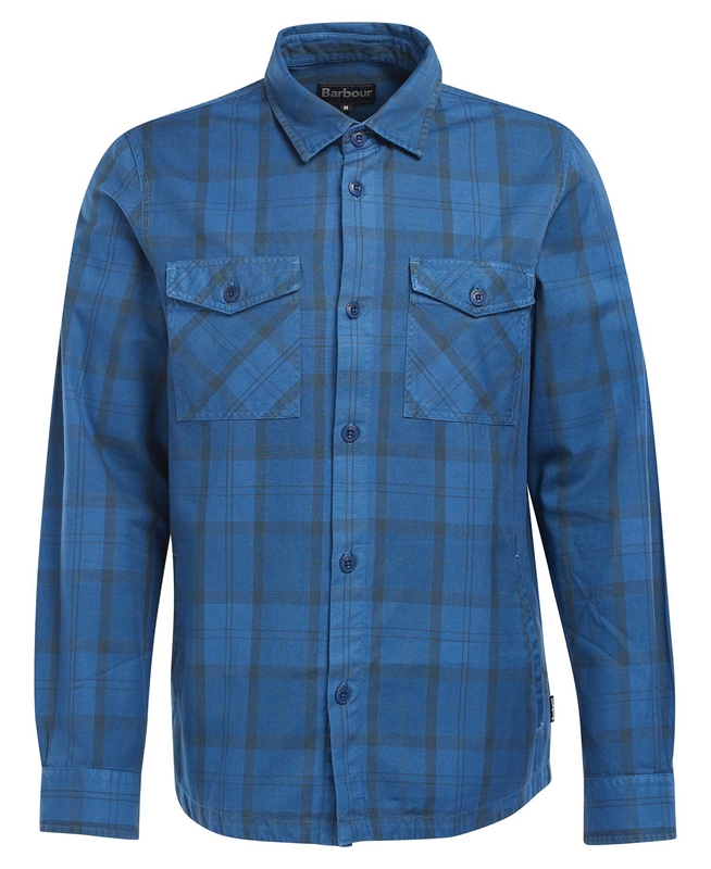 Camisas Barbour Overdyed Cannich Overshirt Hombre Azules | 850432-EKA