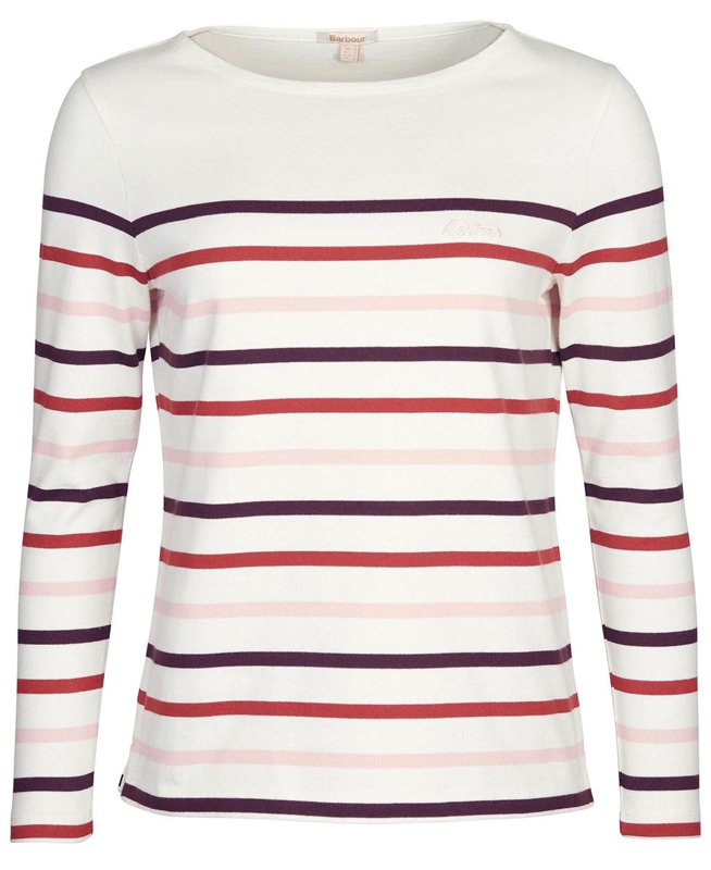 Camiseta Barbour Hawkins Top Mujer Creme | 073521-UZA