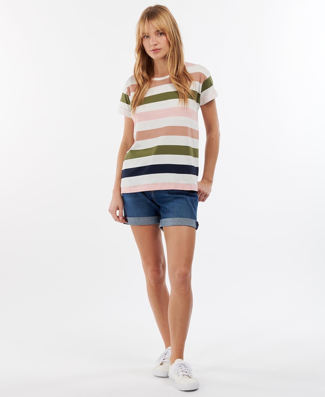 Camiseta Barbour Lyndale Top Mujer Multicolor | 673904-DNZ