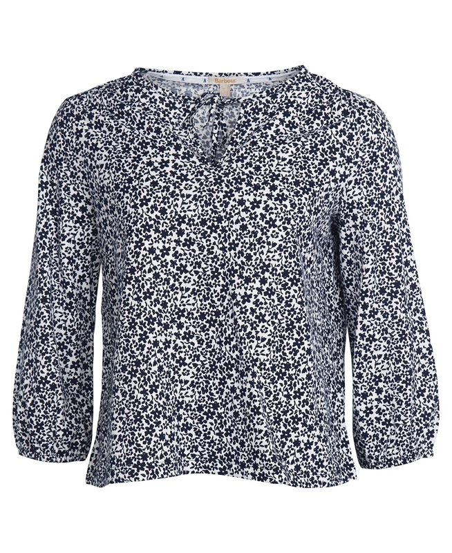 Camiseta Barbour Seaholly Top Mujer Blancos | 845312-EYZ