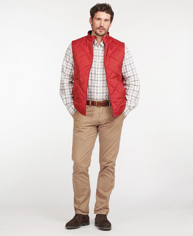 Chalecos Barbour Finn Hombre Rojos | 024371-QGR