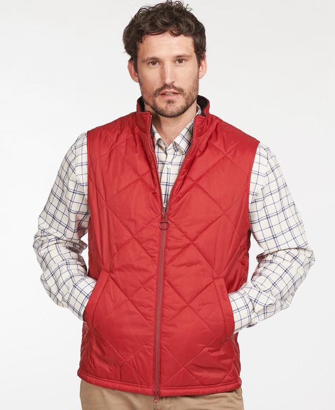 Chalecos Barbour Finn Hombre Rojos | 024371-QGR