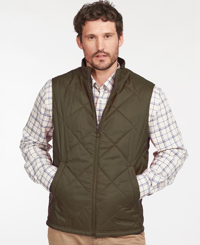 Chalecos Barbour Finn Hombre Verdes | 983172-YLH