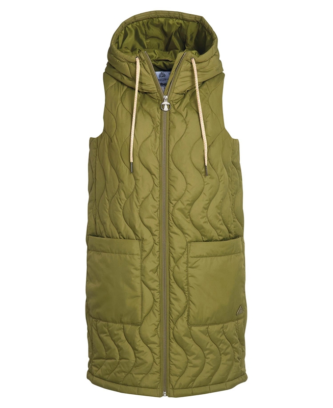 Chalecos Barbour Guilden Mujer Verdes | 562940-GHR