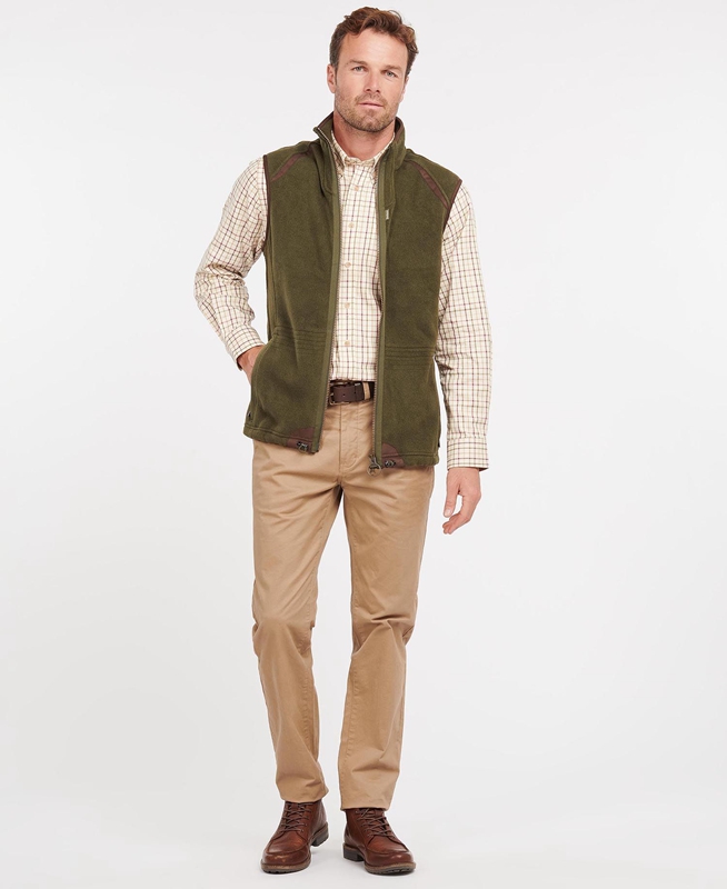 Chalecos Barbour Langdale Hombre Verdes | 146057-KCR