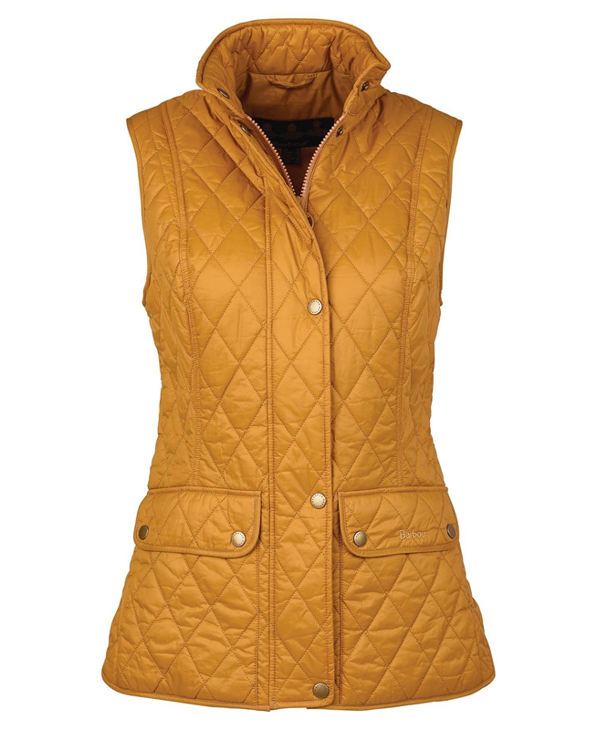 Chalecos Barbour Otterburn Mujer Amarillos | 379840-BJQ