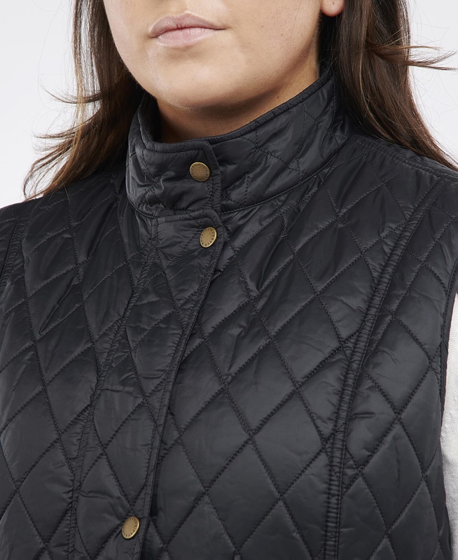 Chalecos Barbour Plus Otterburn Mujer Negros | 582973-GTQ