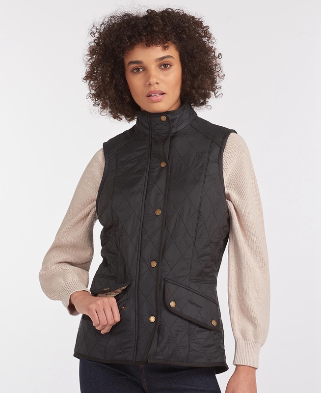 Chalecos Barbour Weste Cavalry Mujer Negros | 506294-CXH