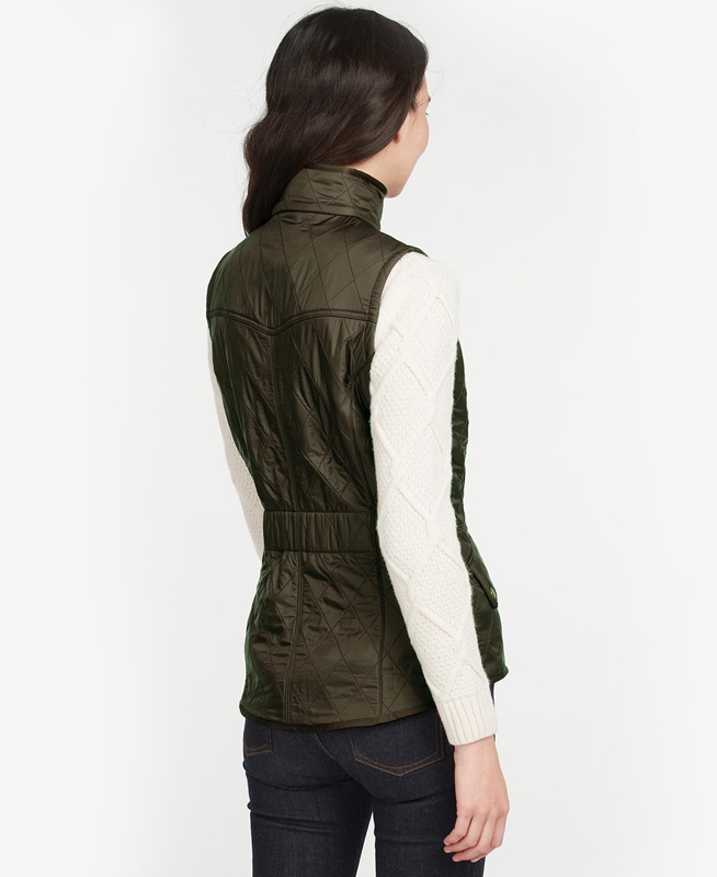 Chalecos Barbour Weste Cavalry Mujer Verdes | 217896-TAO