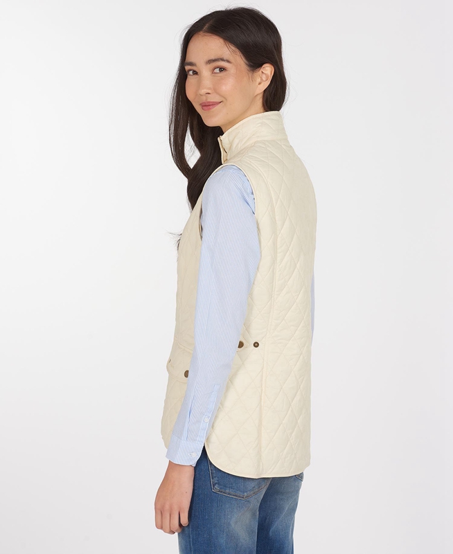 Chalecos Barbour Weste Otterburn Mujer Creme | 167942-DMF