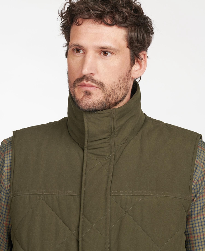 Chalecos Barbour Winterdale Hombre Verde Oliva | 298150-GWC