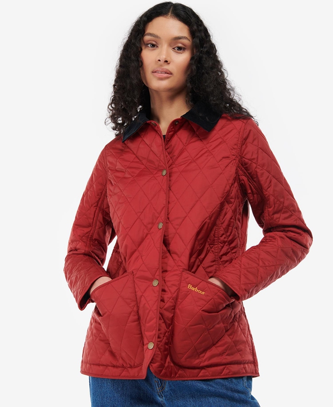 Chaqueta Acolchada Barbour Annandale Mujer Rojos | 216703-HNC