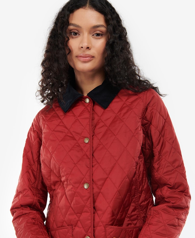 Chaqueta Acolchada Barbour Annandale Mujer Rojos | 216703-HNC