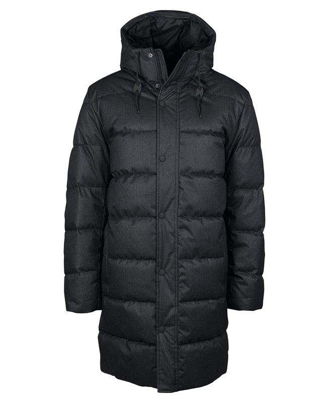 Chaqueta Acolchada Barbour Hoxley Baffle Hombre Negros | 578016-KQU