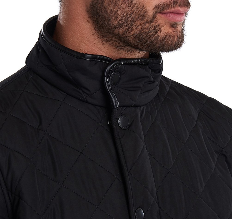 Chaqueta Acolchada Barbour Powell Hombre Negros | 827645-AWN