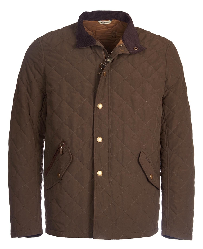 Chaqueta Acolchada Barbour Shoveler Hombre Verdes | 715346-RSU