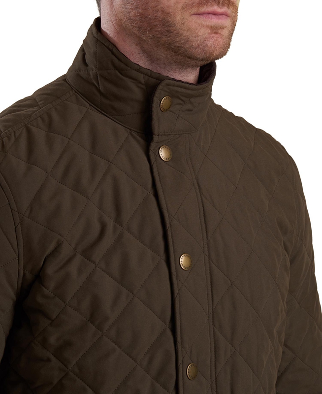 Chaqueta Acolchada Barbour Shoveler Hombre Verdes | 715346-RSU