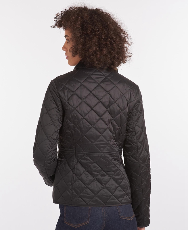 Chaqueta Acolchada Barbour Steppjacke Deveron Mujer Negros | 367512-HAL