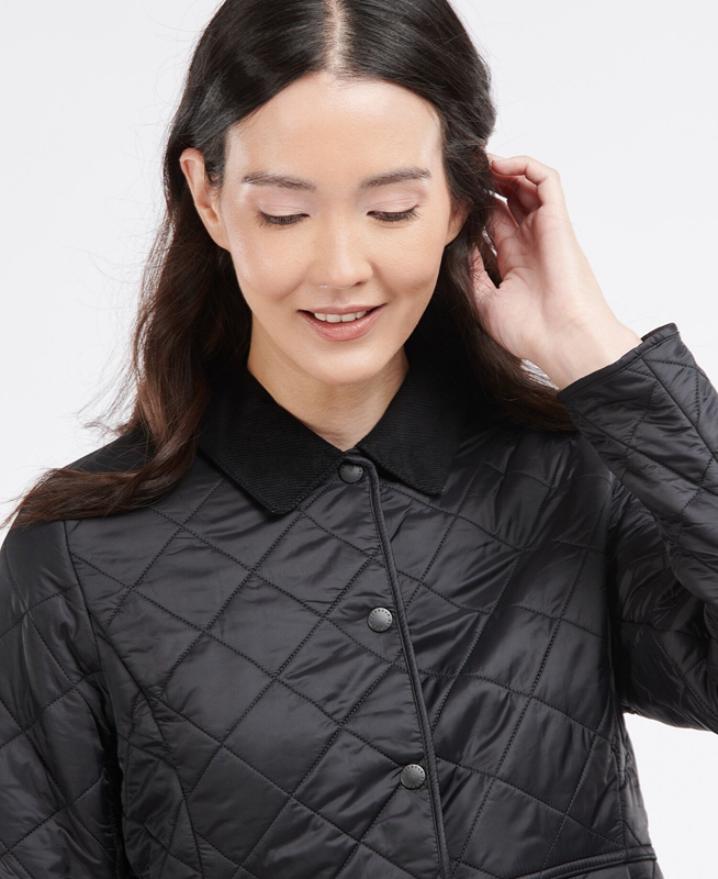 Chaqueta Acolchada Barbour Steppjacke Deveron Polarquilt Mujer Negros | 750164-RVS