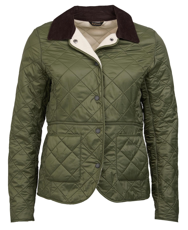 Chaqueta Acolchada Barbour Steppjacke Deveron Polarquilt Mujer Verdes | 823740-LHC