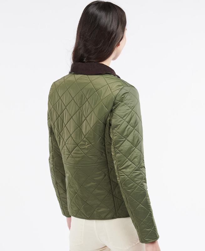 Chaqueta Acolchada Barbour Steppjacke Deveron Polarquilt Mujer Verdes | 823740-LHC